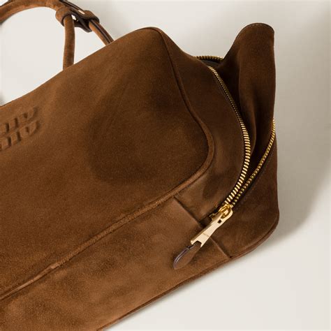 Miu Miu Suede Beau Bag in Brown 